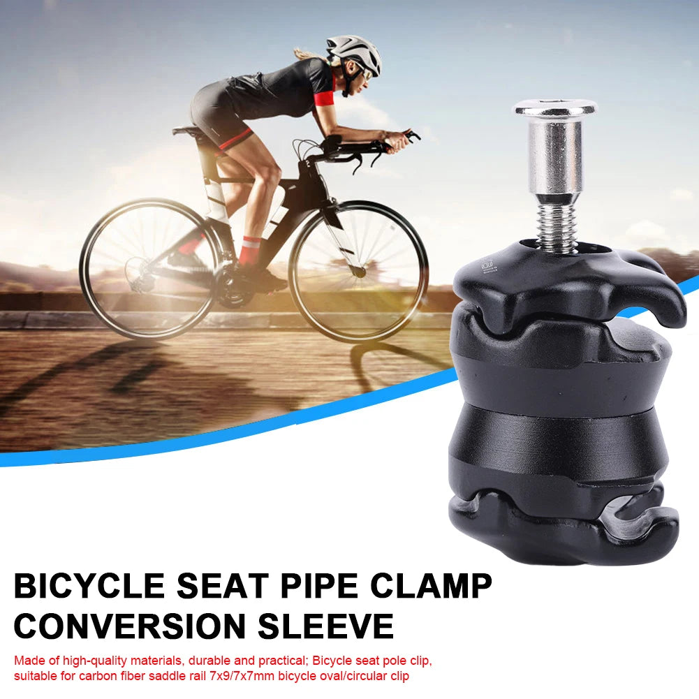 Bicycle Seat Pipe Clamp Conversion Sleeve Carbon Rail Cushion Seatpost Clips Bicycle Seatpost Clamp for Oval/Round Clips Peaceful Pleasures Health and Wellness