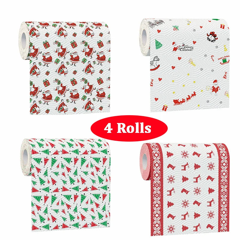 Christmas Paper Towels – Disposable Holiday Print, 48 Sheets