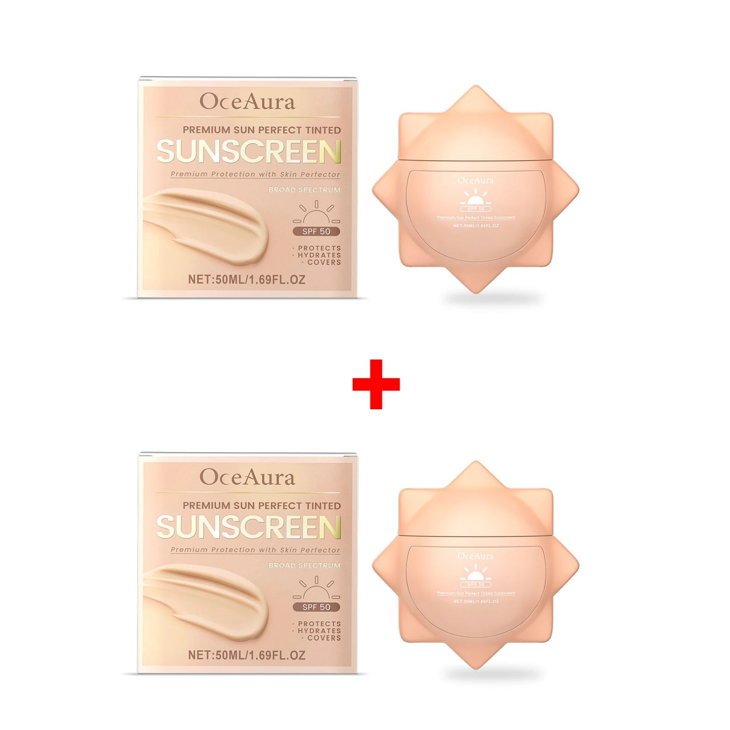 Sunscreen For Face Whole Body SPF 50+ UV Resistant Skin Protection Anti Sunburn Oil Control Moisturizing Sun Isolation Cream Peaceful Pleasures Health and Wellness 2pcs