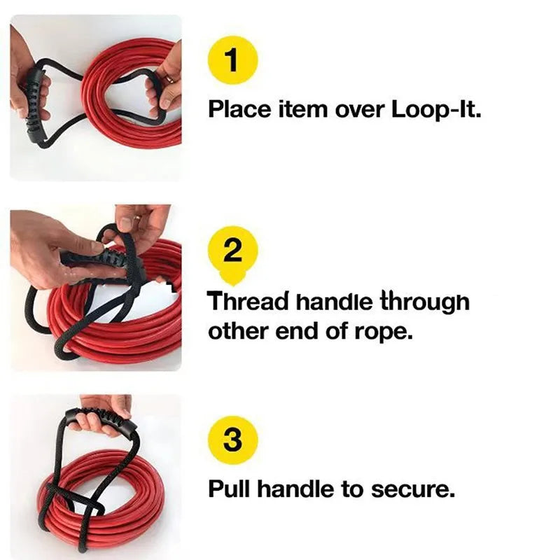 2-Pack Nylon Cord & Hose Organizer Straps with Handle