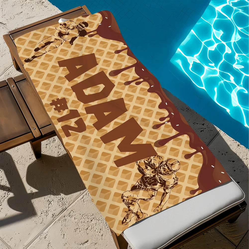 Personalized Ice Cream Drip Beach Towel | Quick Dry, Soft Beach Towel Peaceful Pleasures Health and Wellness z5 STJ40x70CM