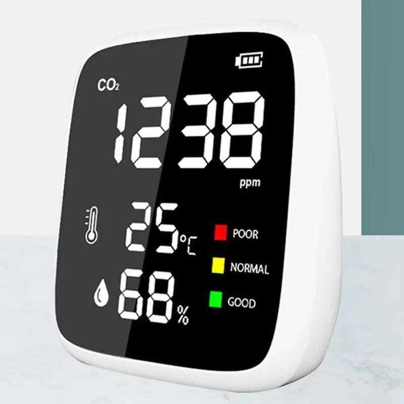 Mini CO2 Detector | CO₂, Temperature & Humidity Air Monitor