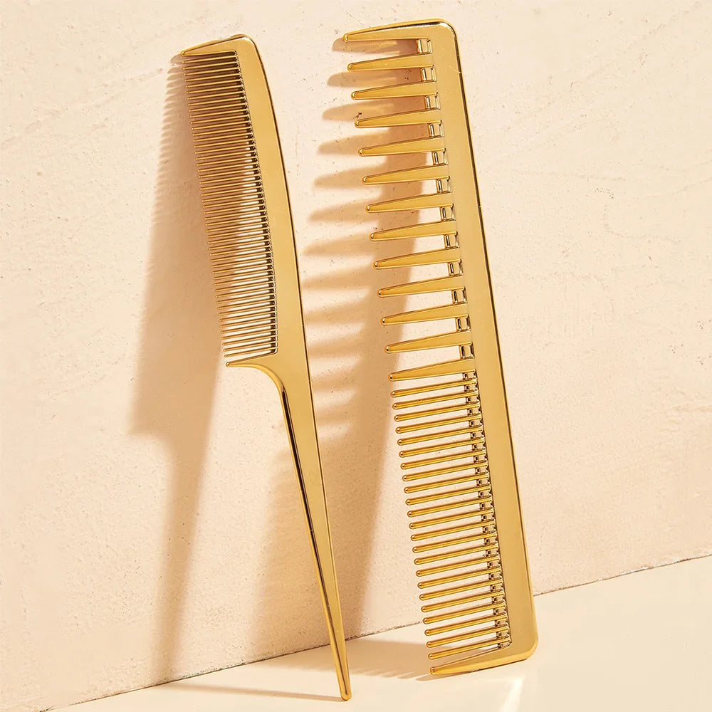 Anti-Static Rat Tail & Wide Fine Tooth Barber Comb Set