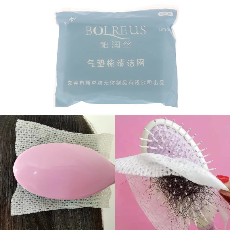 50-Pack Comb Cleaning Nets | Hair Brush & Pet Comb Cleaner