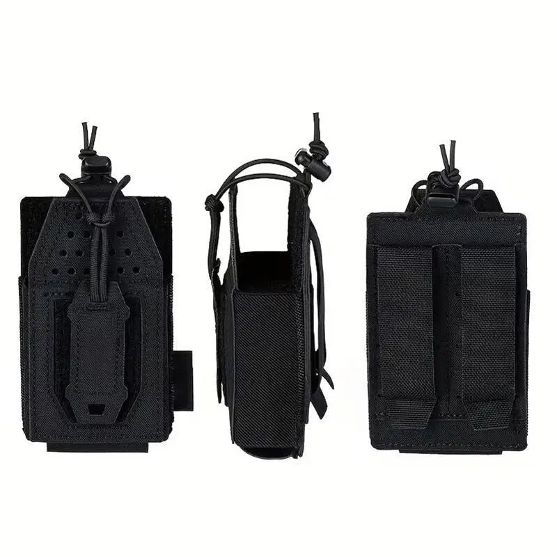 Universal Tactical Two-Way Radio Pouch Molle System Walkie Talkie Carrying Case Holder Durable Nylon Equipment Bag Peaceful Pleasures Health and Wellness