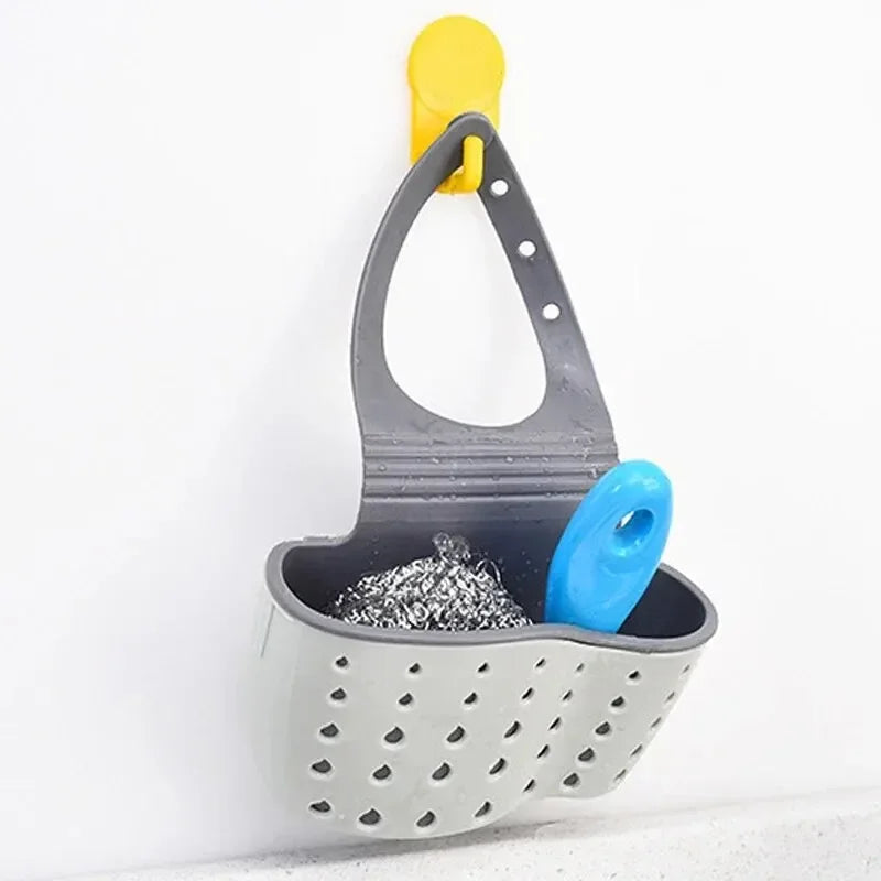 Adjustable Sink Drain Basket – Sponge & Soap Holder
