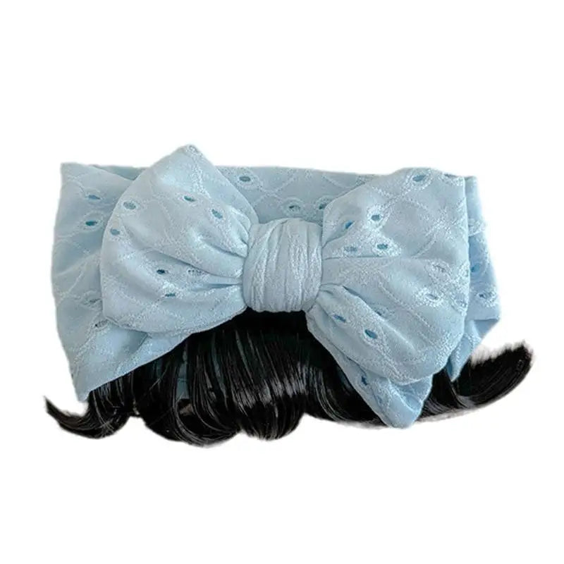 Infant Bowknot Headband with Faux Bangs | Baby Girls Hairband