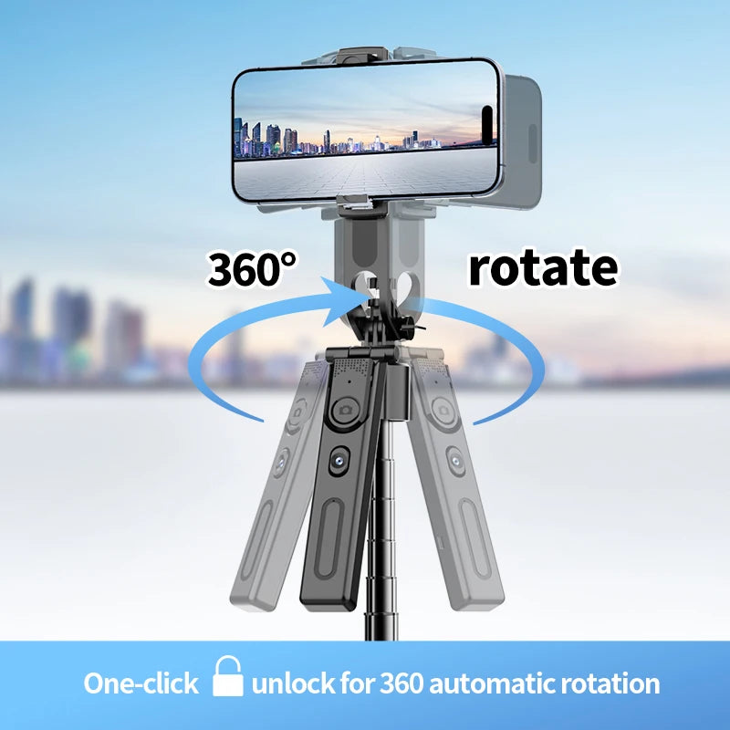 AI Smart Gimbal Tripod Selfie Stick – 360° Face Tracking Peaceful Pleasures Health and Wellness