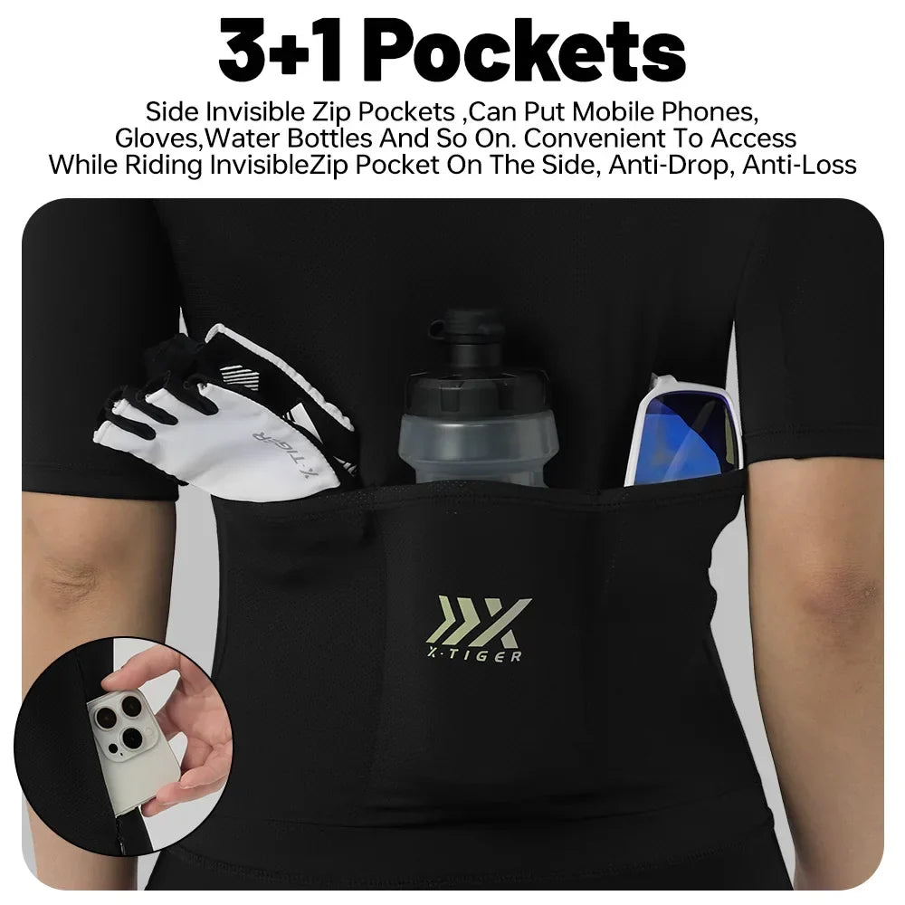 X-TIGER Women's Cycling Jersey UPF50+ Short Sleeve Bike Top