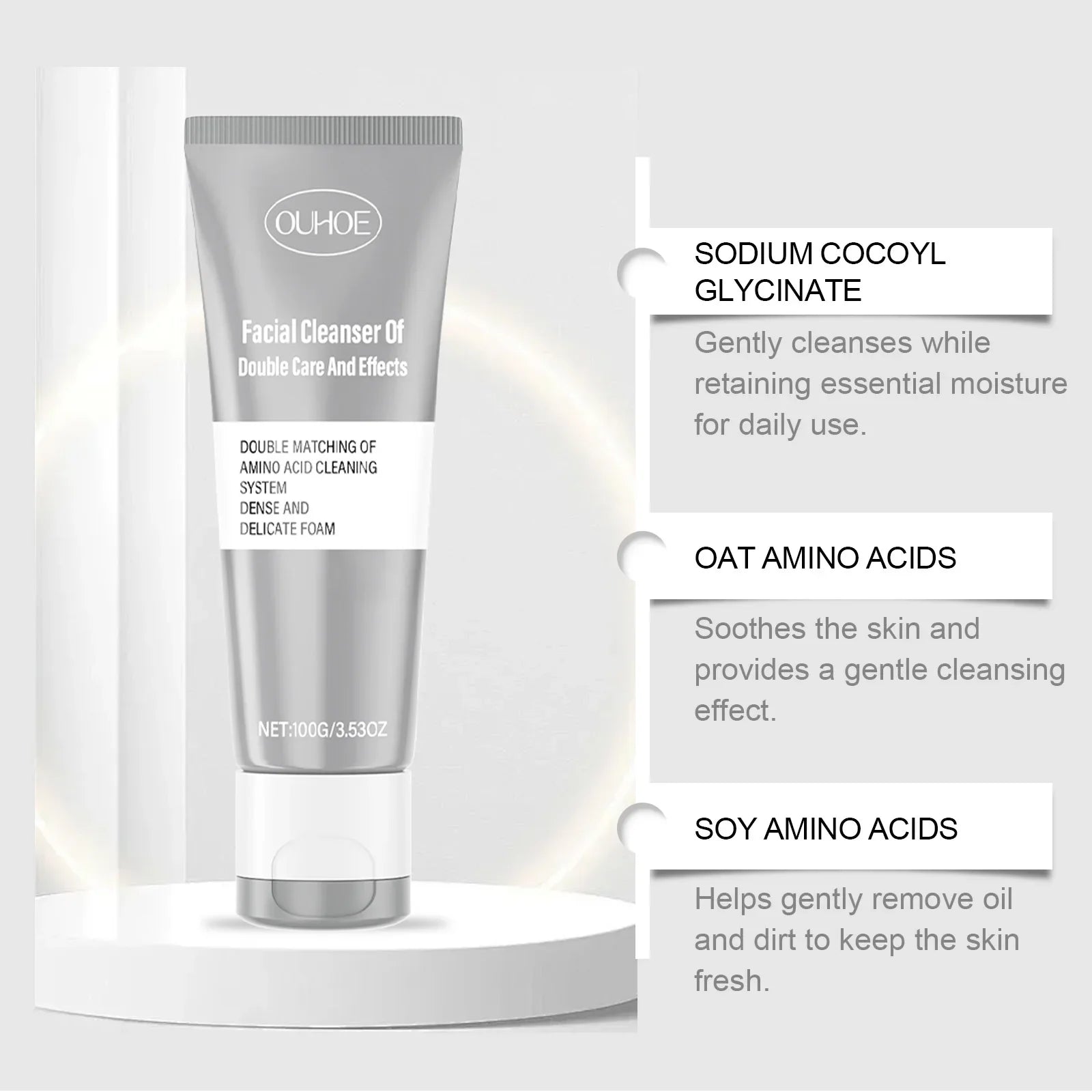 OUHOE 100g Double Cleansing Moisturizing Facial Cleanser Facial Cleanser Oasis Select