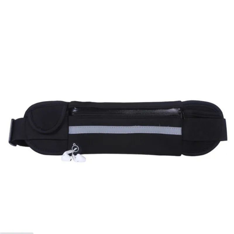 Outdoor Riding Running Waist Bag Marathon Running Bag Men Women Fitness With Water Bottle Waterproof Phone Sport Belt Waist Bags Peaceful Pleasures Health and Wellness black
