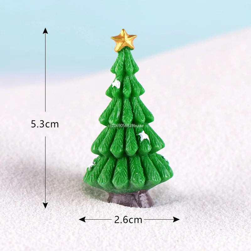 New Creative Christmas Tree Garden Micro Landscape Accessory Various Christmas Tree Ornaments Resin Crafts Cute Home Decoration Peaceful Pleasures Health and Wellness