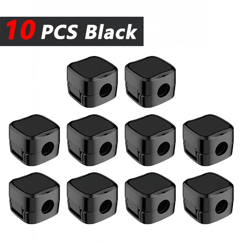 Magnetic Cable Clips Adhesive Cord Organizer | Desk, Car & Home Cable Management Clips Peaceful Pleasures Health and Wellness 10 Black
