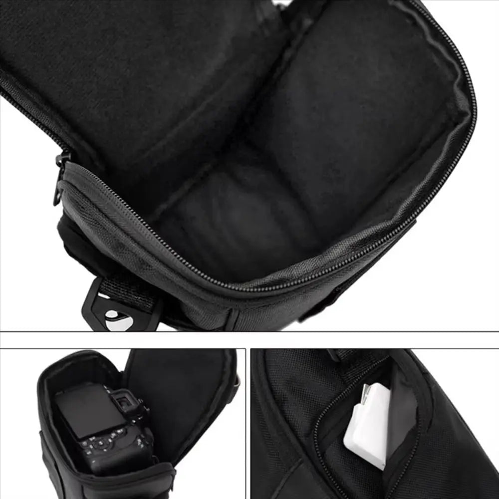 Single Shoulder DSLR Camera Bag Waterproof Scratch-proof Photography Bag Insert Partition Protective Cover Camera Handbag Peaceful Pleasures Health and Wellness