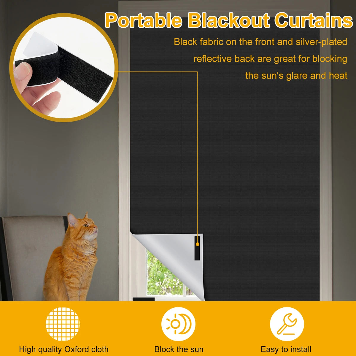 Portable Blackout Curtains – DIY Cuttable Waterproof Window Shades