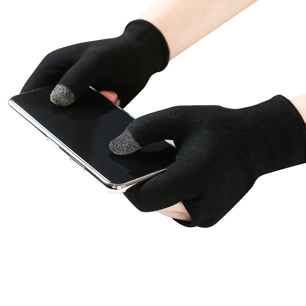 1 Pair Palm Fingertip Gloves Anti-slip Gaming Finger Sleeve Sweatproof Mobile Phone Finger Sleeves for PUBG Mobile Mobile Gaming Peaceful Pleasures Health and Wellness