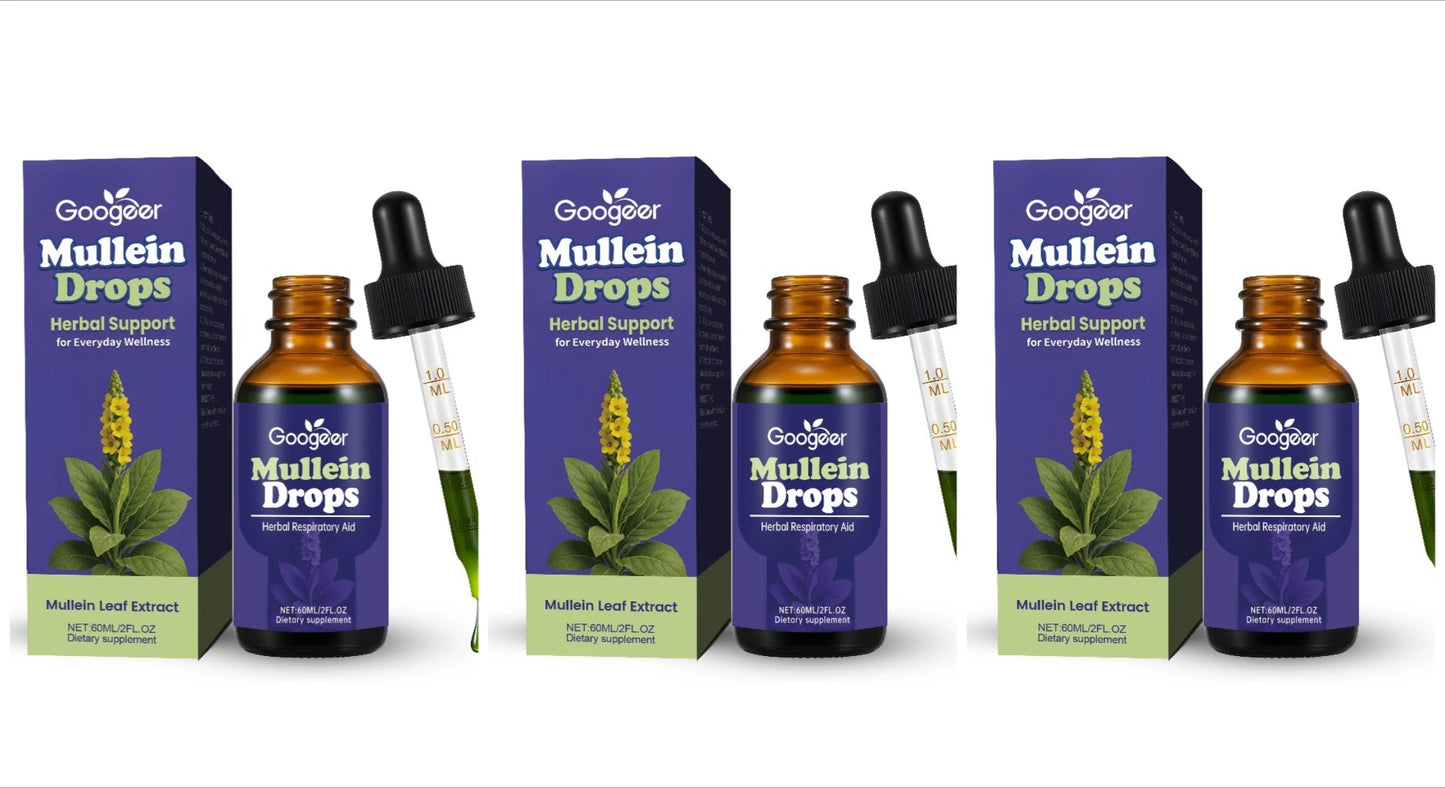 Googeer Mullein Leaf Extract Drops with Chlorophyll – 60ml