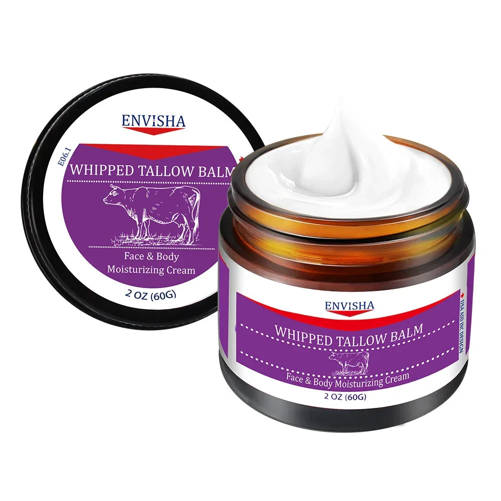 Whipped Tallow Balm Face Cream – Collagen & Hyaluronic Acid Peaceful Pleasures Health and Wellness WHIPPED TALLOW BALM