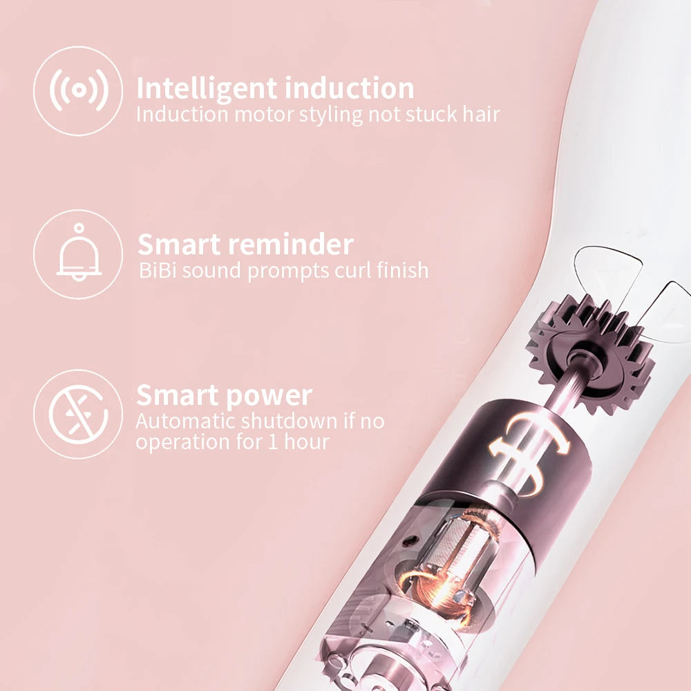 Fully automatic electric rotary hair curler for creating big waves does not damage hair resistant to heat Peaceful Pleasures Health and Wellness