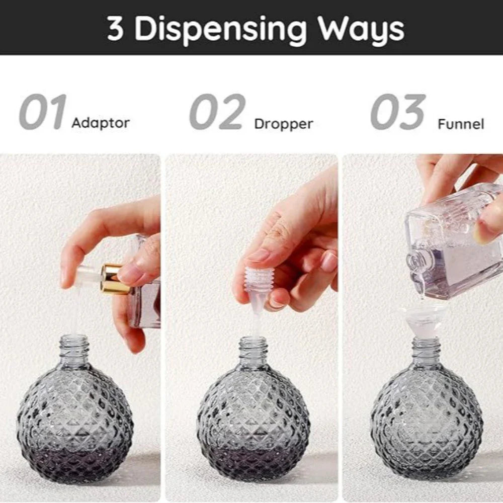 Vintage 100ml Glass Perfume Bottle – Pink Pineapple Spray Atomizer