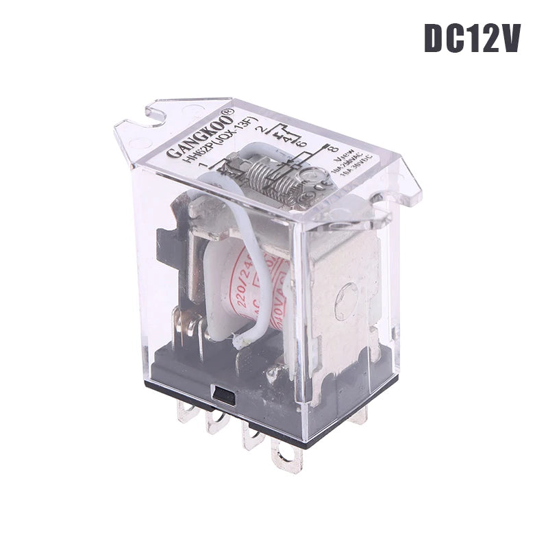 JQX-13F HH62P High Power Relay Coil General DPDT Micro Mini Electromagnetic Relay Switch With Socket Base AC220V DC12V24V Peaceful Pleasures Health and Wellness DC12V