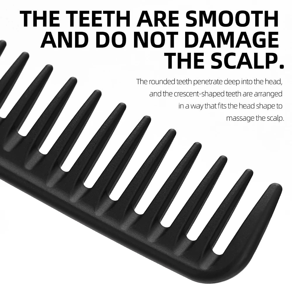Salon-Grade Carbon Antistatic Comb Styling Tool For Zero-Frizz Straight & Curly Hair, Heat-Resistant, Lightweight, Gift Ready Peaceful Pleasures Health and Wellness