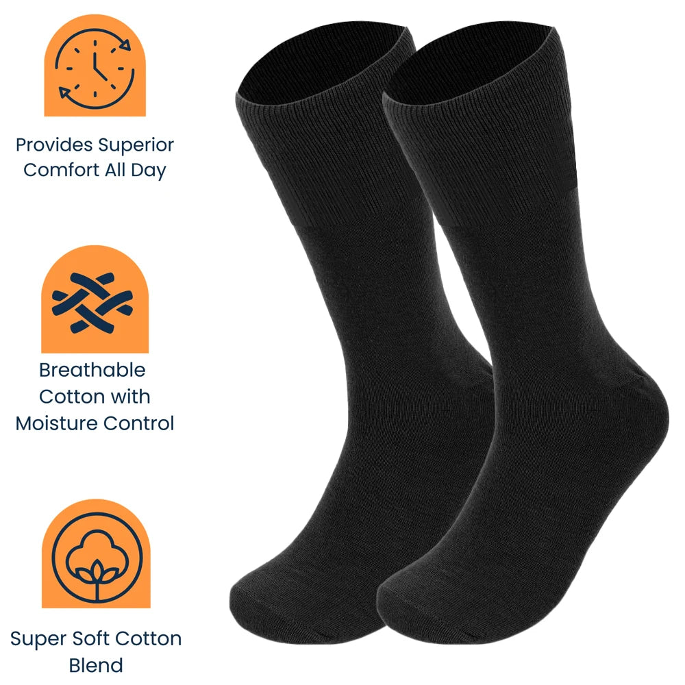 WEFITON Bamboo Diabetic Socks 3-Pair | Non-Binding Seamless Toe Diabetic Bamboo Socks Peaceful Pleasures Health and Wellness