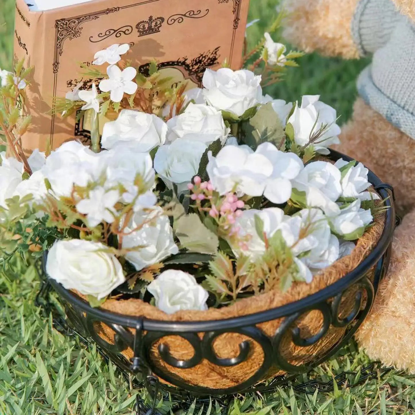 Resin Hanging Planter Basket with Chain | Indoor & Outdoor