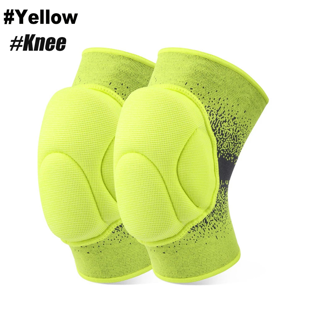 WEFITON Heavy Duty Knee Pads | Thick Sponge Impact Protection Sports Knee Pads Peaceful Pleasures Health and Wellness Knee-Yellow-1Pair XL