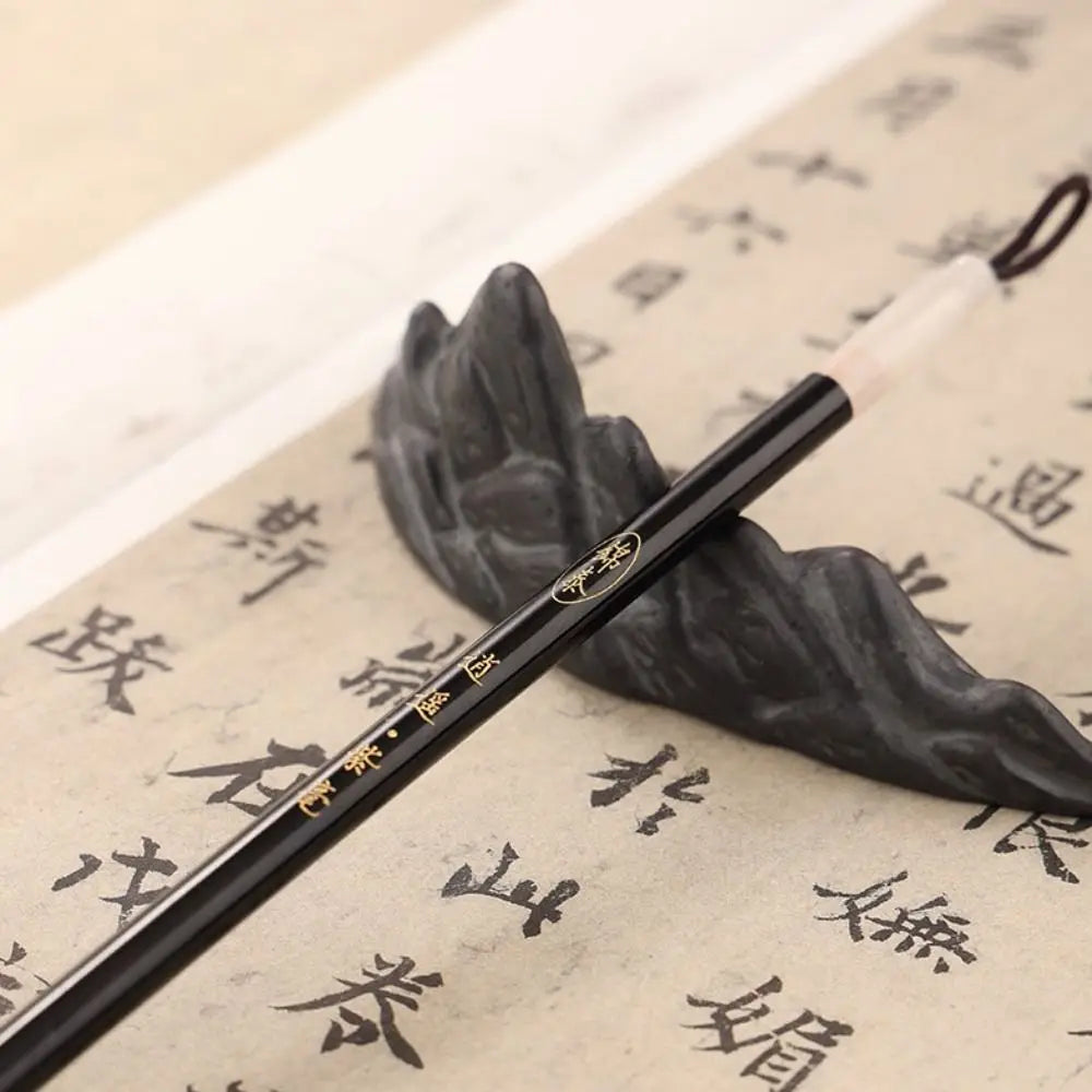 Traditional Chinese Calligraphy Brush Oil Watercolor Oil Painting Scriptures Writing Brush Wood Wolf Hair Art Paint Brush Peaceful Pleasures Health and Wellness