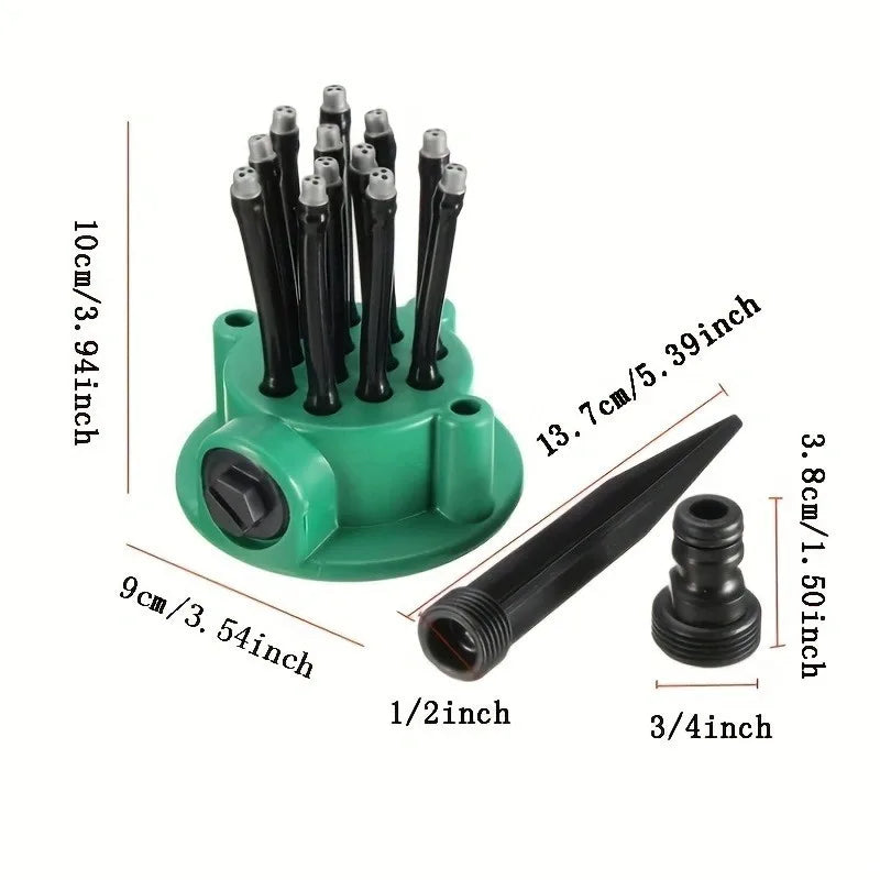 1pc Irrigation Sprinkler Lawn Sprinkler Multi Head Watering Nozzle Gardening Tool Garden Sprinkler System Peaceful Pleasures Health and Wellness A