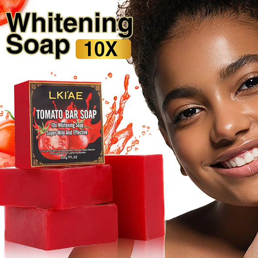 AILKE Tomato Brightening Exfoliating Soap Bar 200g Brightening Soap Bar Peaceful Pleasures Health and Wellness