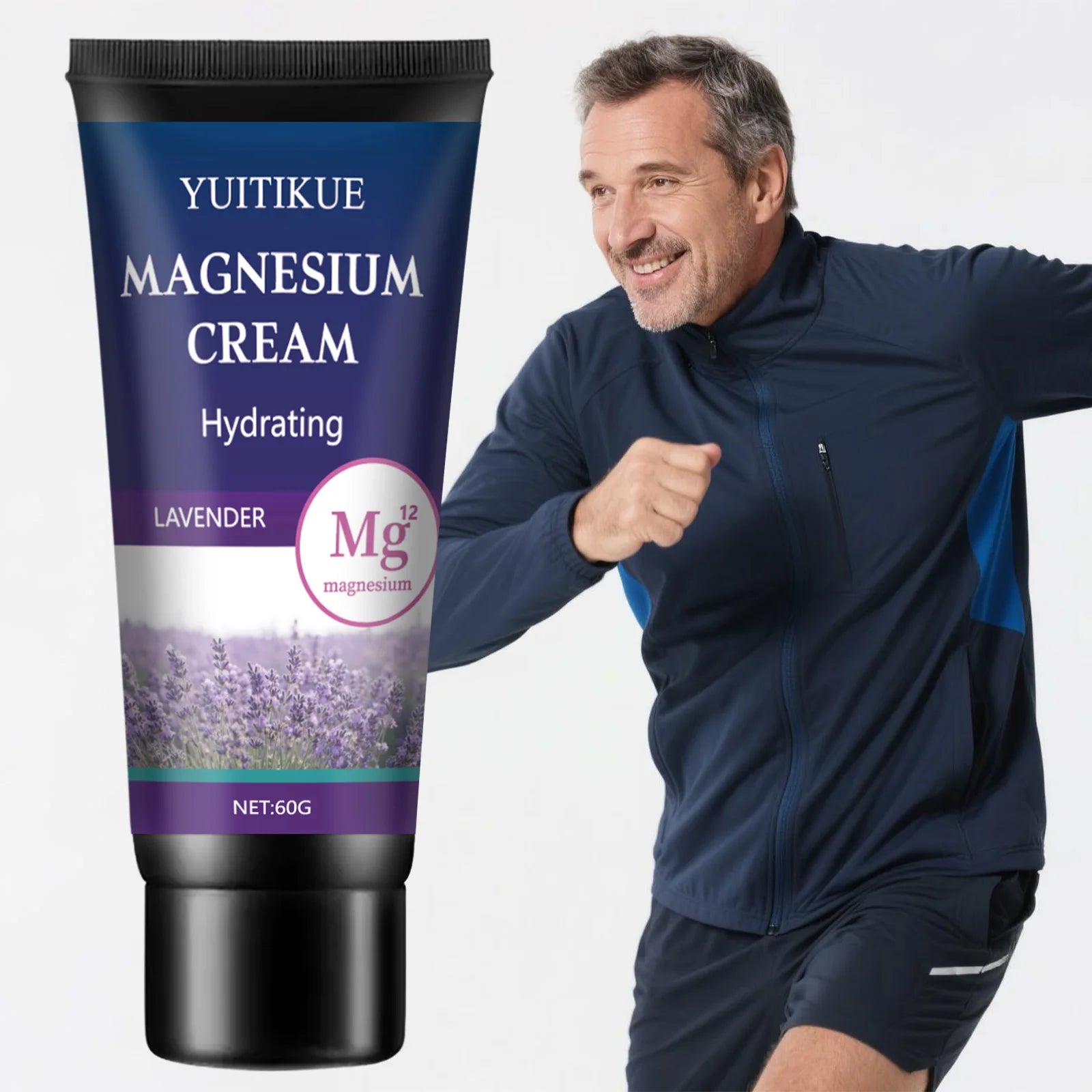 YUITIKUE Magnesium Cream 60g | Joint & Muscle Relief, Lavender Magnesium Body Cream Peaceful Pleasures Health and Wellness