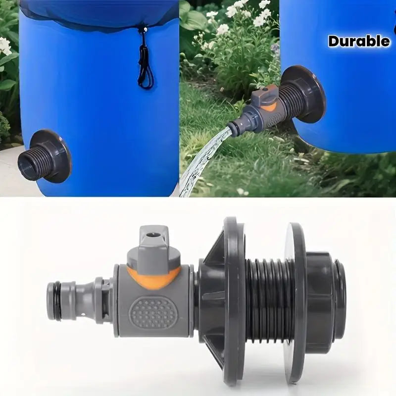 New 1/2 Inch PVC Spigot Rain Faucet Kit For Rain Barrels Aquariums Water Tanks Tubs Pools Garden Hose Fitting Peaceful Pleasures Health and Wellness
