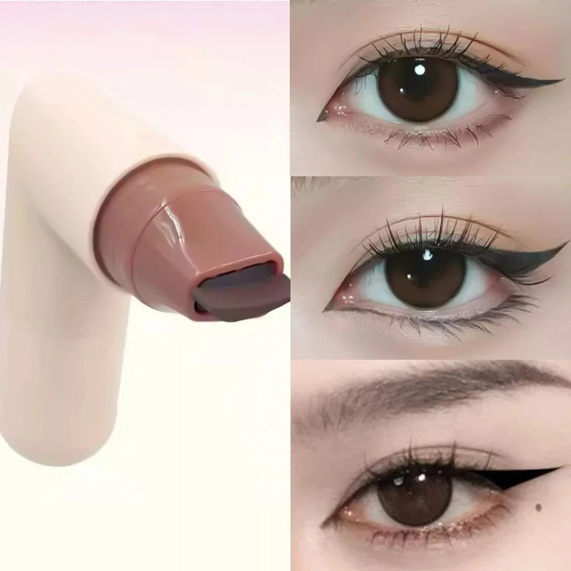 Dual-Ended Waterproof Eyeliner Stamp Pen | Black & Brown