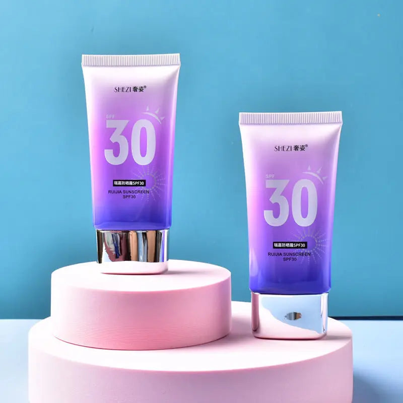 Original SPF30 Shezi Facial Body Sunscreen Whitening BB Cream Milk UV Sunblock Skin Protective Cream Anti-Aging Oil-control Peaceful Pleasures Health and Wellness