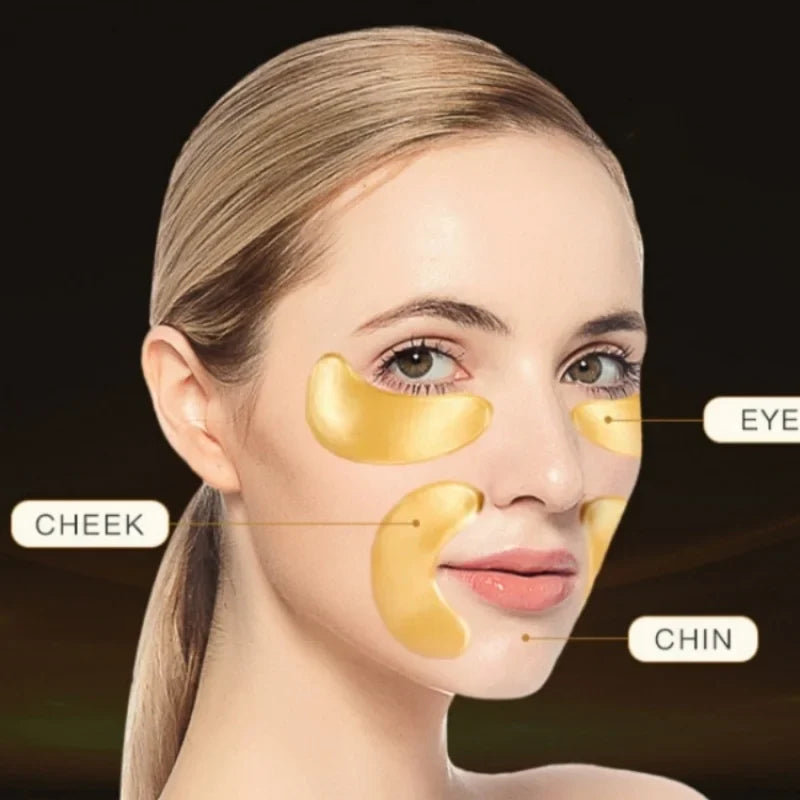 Gold Collagen Eye Patches 60pc – Hydrating Under-Eye Masks