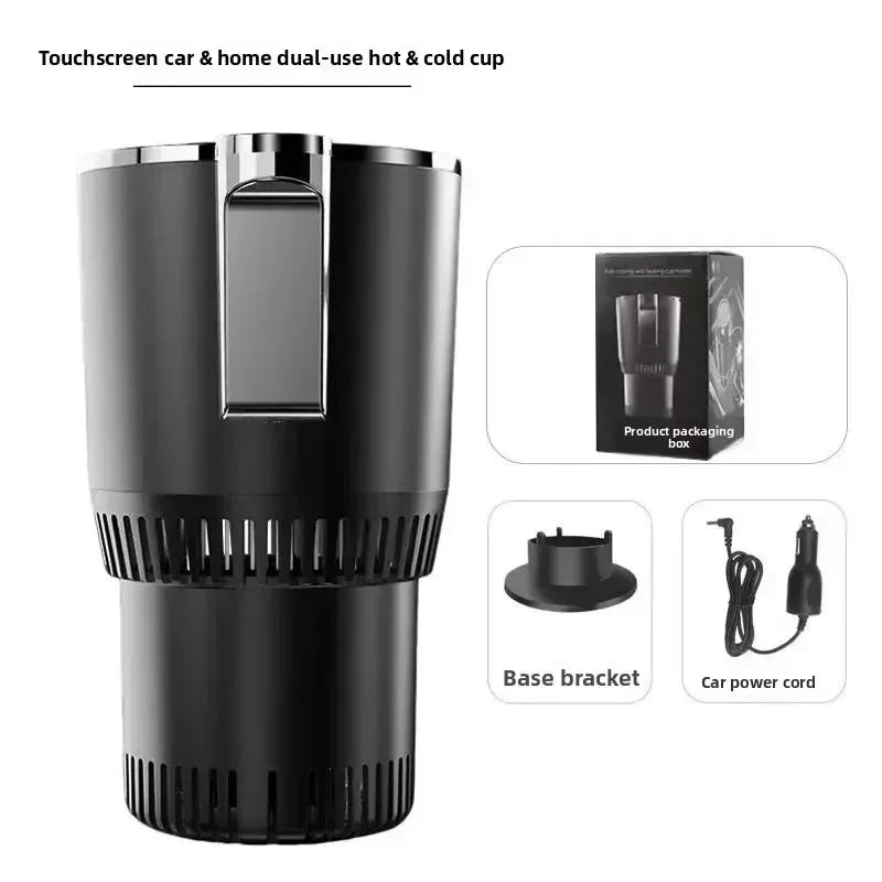12V Smart Car Hot Cold Cup One-Touch Fast Heating Cooling Digital Temperature Display Portable Vehicle Heating Cooling Cup Peaceful Pleasures Health and Wellness
