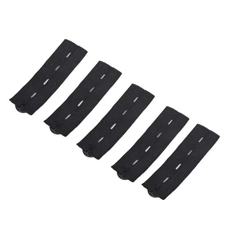 5pcs Pant Extender Belt Unisex Waist Band Tight Trousers Jeans Skirts Maternity Button Hooks Garment DIY Sewing Supplies Peaceful Pleasures Health and Wellness Black 5PCS