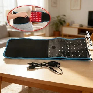 Electric Massage Belt with Red Led Lights, Waist Care Belt. Adjustable Brightness and Timer Settings--Suitable for Office/Home Use, Home Care Solutions, Workspace Comfort, Stylish Design, Durable Construction. Suitable for Nu Peaceful Pleasures Health and Wellness