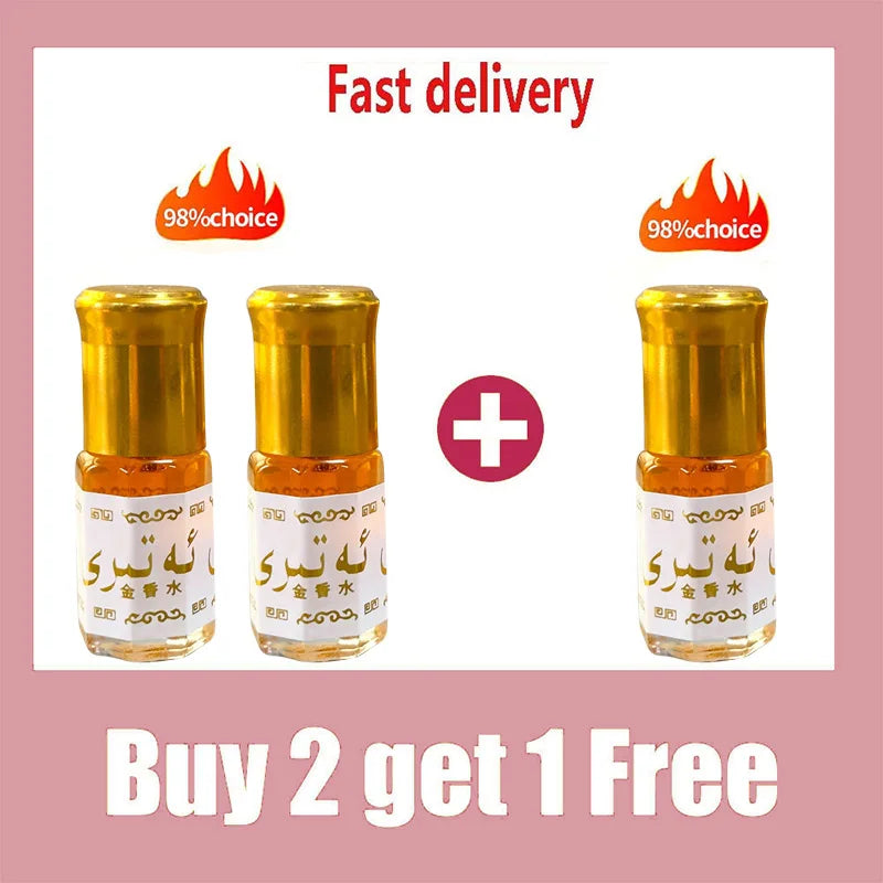 Arabian Brand Gold Perfume Unisex Portable Roll-on Perfume Pheromone Long-lasting Fresh Charming Dating Daily Eau De Toilette Peaceful Pleasures Health and Wellness Buy 2 get 1 free