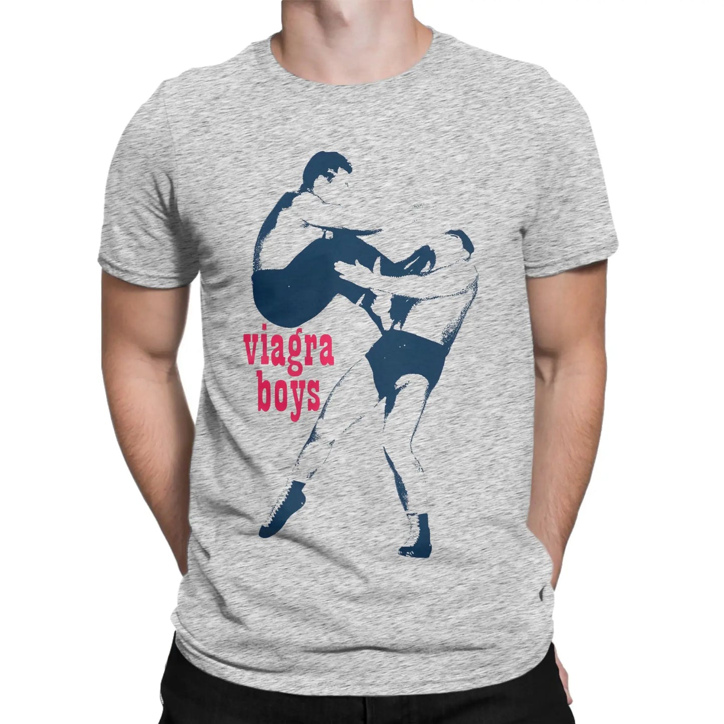 Viagra Boys T-Shirts Men Rock Leisure 100% Cotton Tee Shirt O Neck Short Sleeve T Shirt Gift Idea Clothes Peaceful Pleasures Health and Wellness