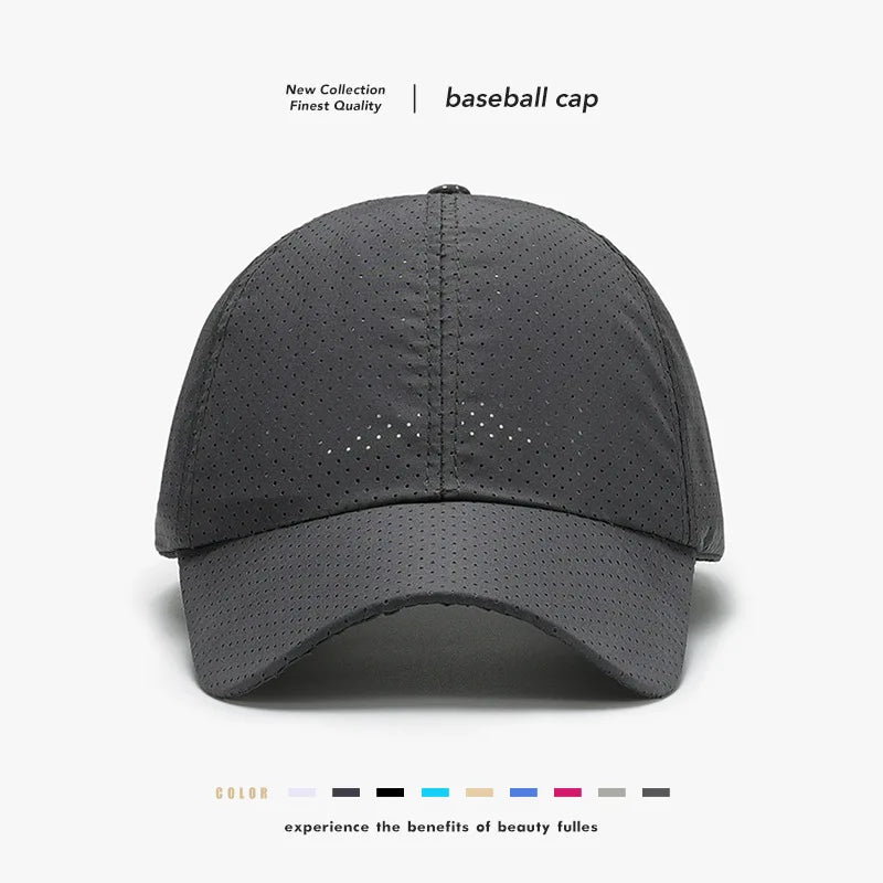 Quick-Dry Fishing Hat | Ventilated Mesh Long Brim Baseball Cap