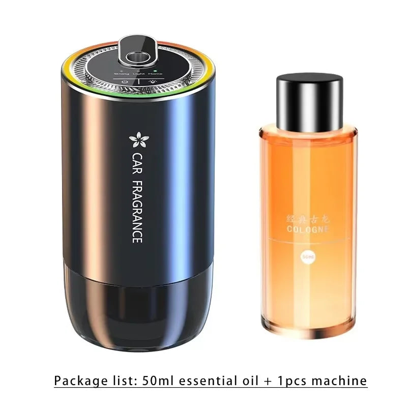 Car Aroma Diffuser Air Refresher LED Light Starry Projection Light Home Perfume Auto Air Purifier Aromatherapy Car Humidifier Peaceful Pleasures Health and Wellness With 50ml Gulong