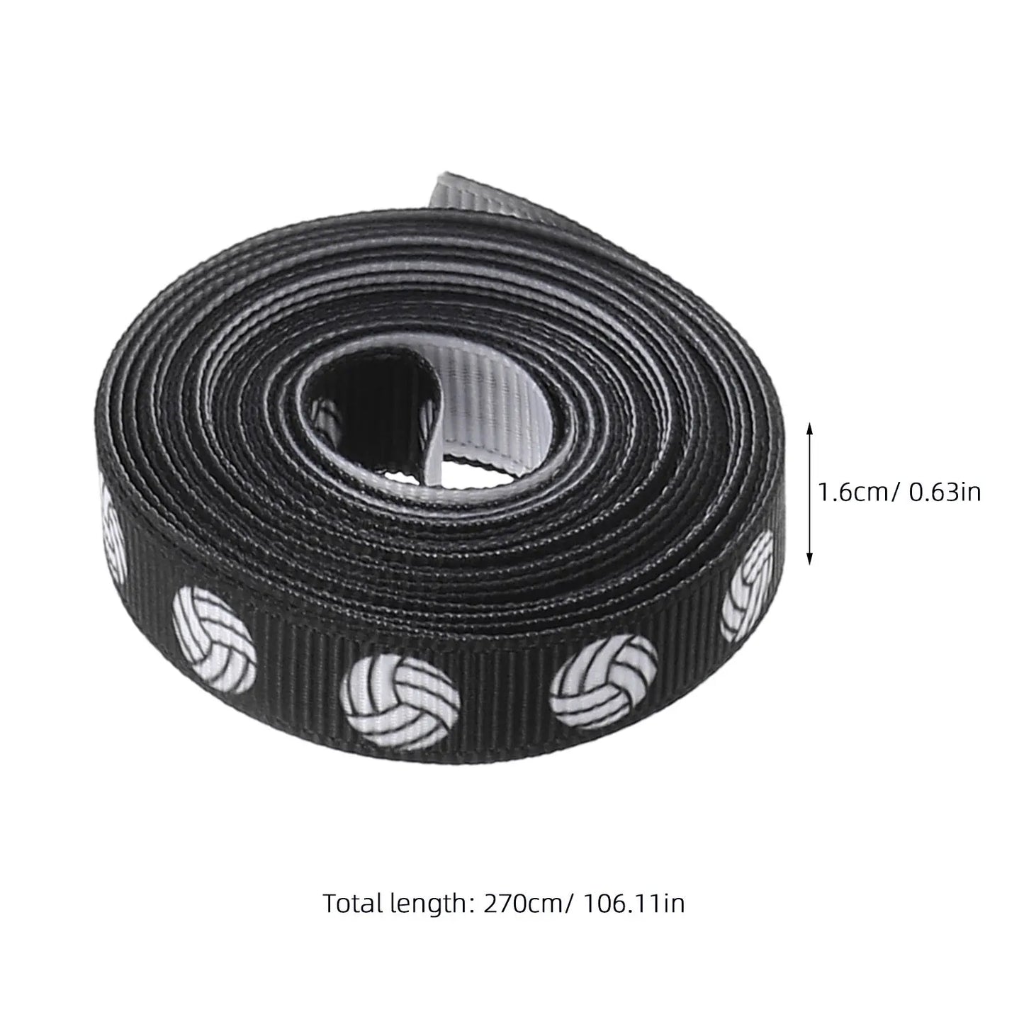 4 Rolls Volleyball Spirit Ribbon Set Versatile Thin Polyester Satin for Hair Accessories Floral Arrangements Wreaths Cake Peaceful Pleasures Health and Wellness