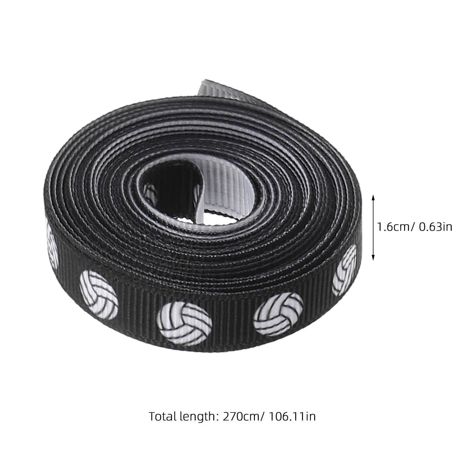 4 Rolls Volleyball Spirit Ribbon Set Versatile Thin Polyester Satin for Hair Accessories Floral Arrangements Wreaths Cake Peaceful Pleasures Health and Wellness