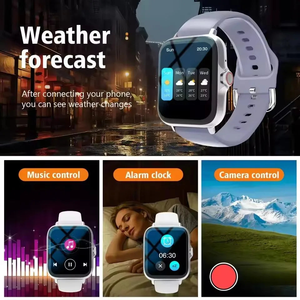 2026 New Bluetooth Call Smart Watch Information Push Men Women Health Monitoring Watch Pedometer IP68 Smartwatch For Android IOS Peaceful Pleasures Health and Wellness