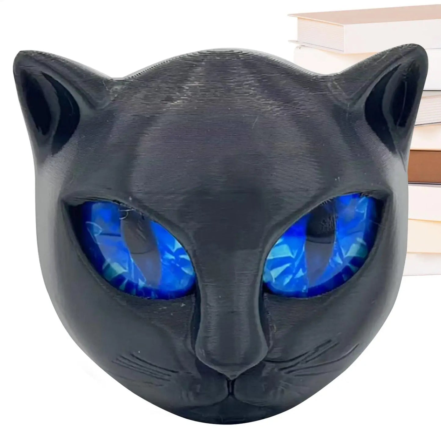 Black Cat Stone Figurine Resin Cat Head Kitten Keepsake Sculpture Desktop Decor Luxury Black Cat Statue Home Desktop Decoration Peaceful Pleasures Health and Wellness Default Title