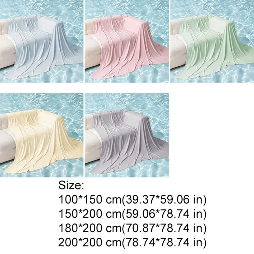 Ultra Soft Cooling Throw Blanket – Lightweight Breathable Summer Quilt