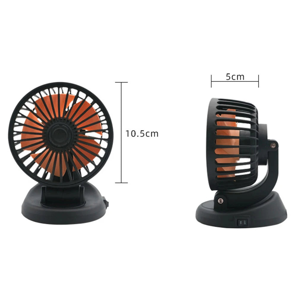 Car Fan Single Head Fan 360° Adjustable Cooling Fan Car Electrical Appliances With Cigarette Lighter Plug For Car Truck SUV RV Peaceful Pleasures Health and Wellness